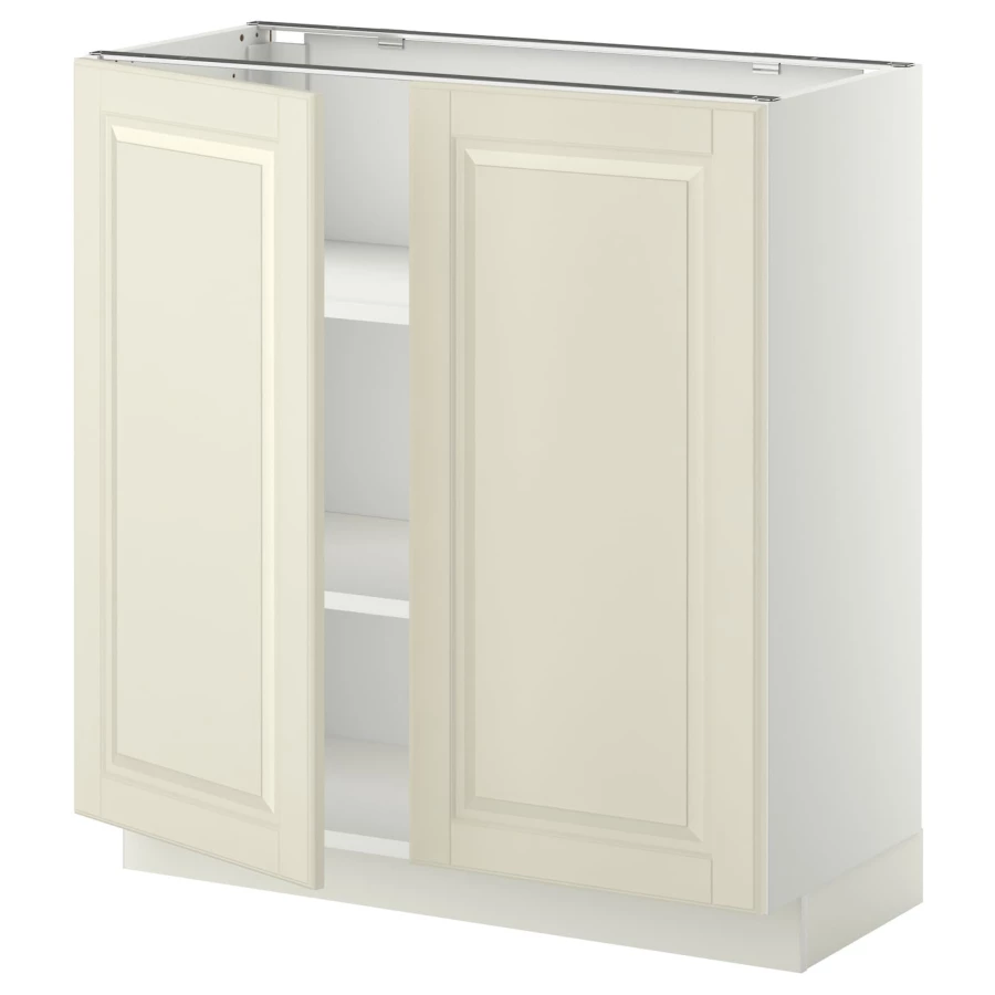 Напольный шкаф - IKEA METOD, 88x39,5x80см, белый/светло-бежевый, МЕТОД ИКЕА (изображение №1)
