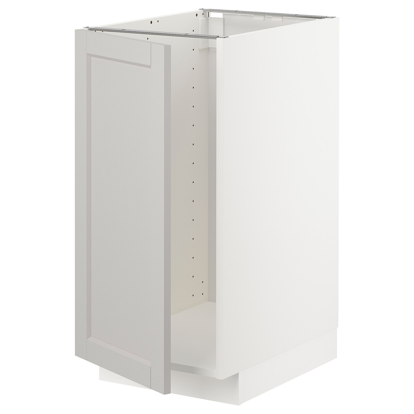 Напольный кухонный шкаф  - IKEA METOD, 88x62x40см, белый/светло-серый, МЕТОД ИКЕА