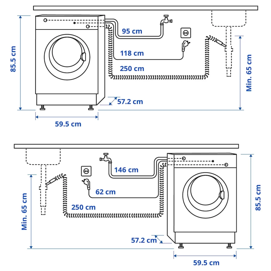 Стиральная машина - UDDARP IKEA/  УДДАРП ИКЕА, белый (изображение №7)