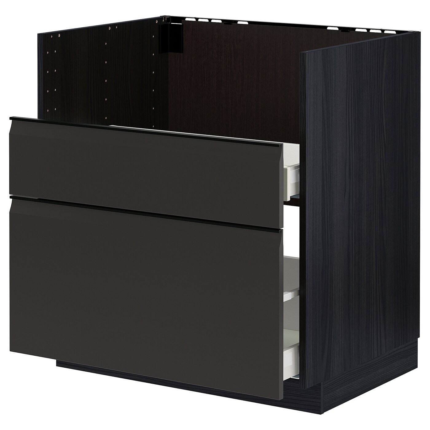 Шкаф под раковину/3 шт/2 шт - METOD / MAXIMERA IKEA/ МЕТОД/МАКСИМЕРА ИКЕА, 88х80 см, черный
