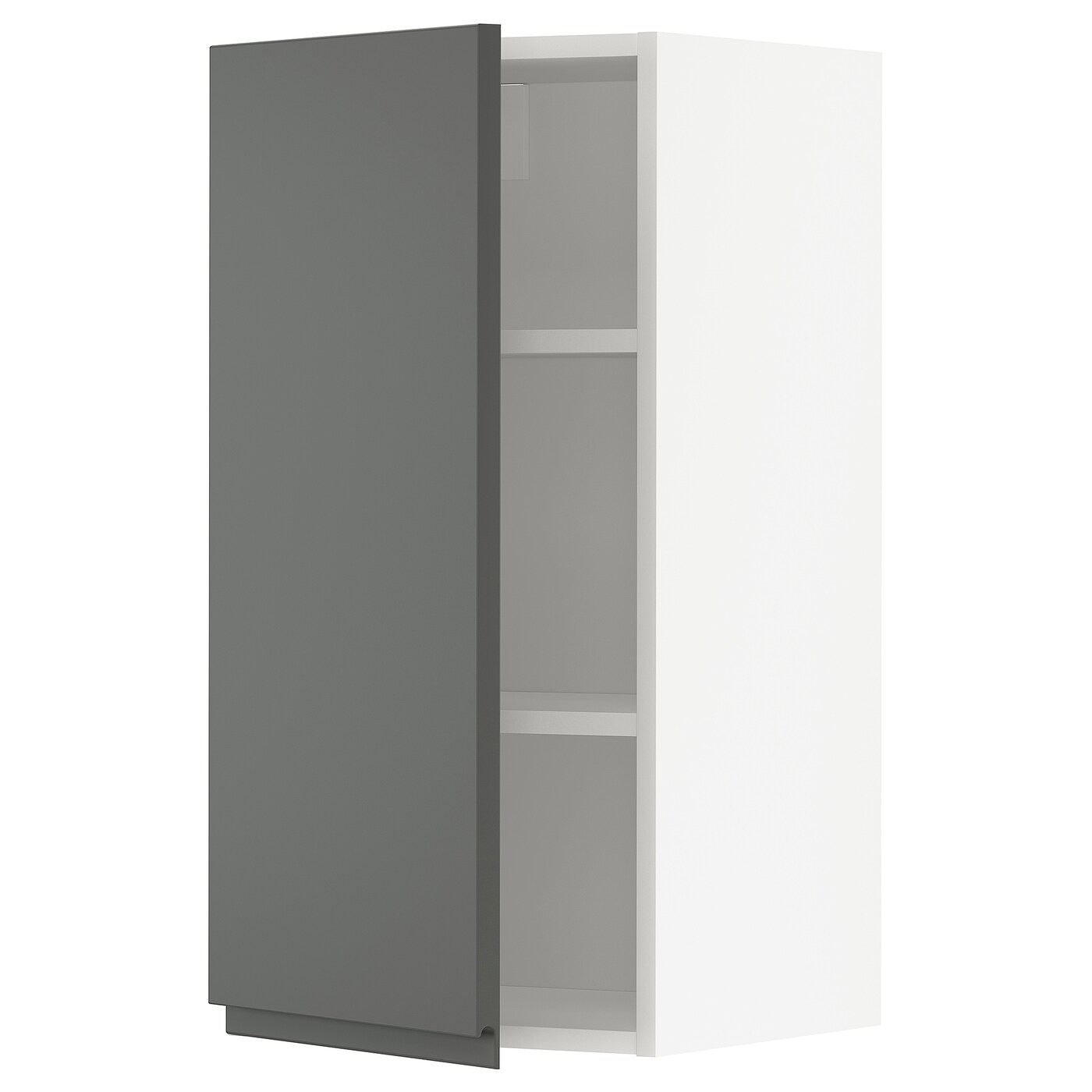 Навесной шкаф с полкой - METOD IKEA/ МЕТОД ИКЕА, 80х40 см, белый/темно-серый