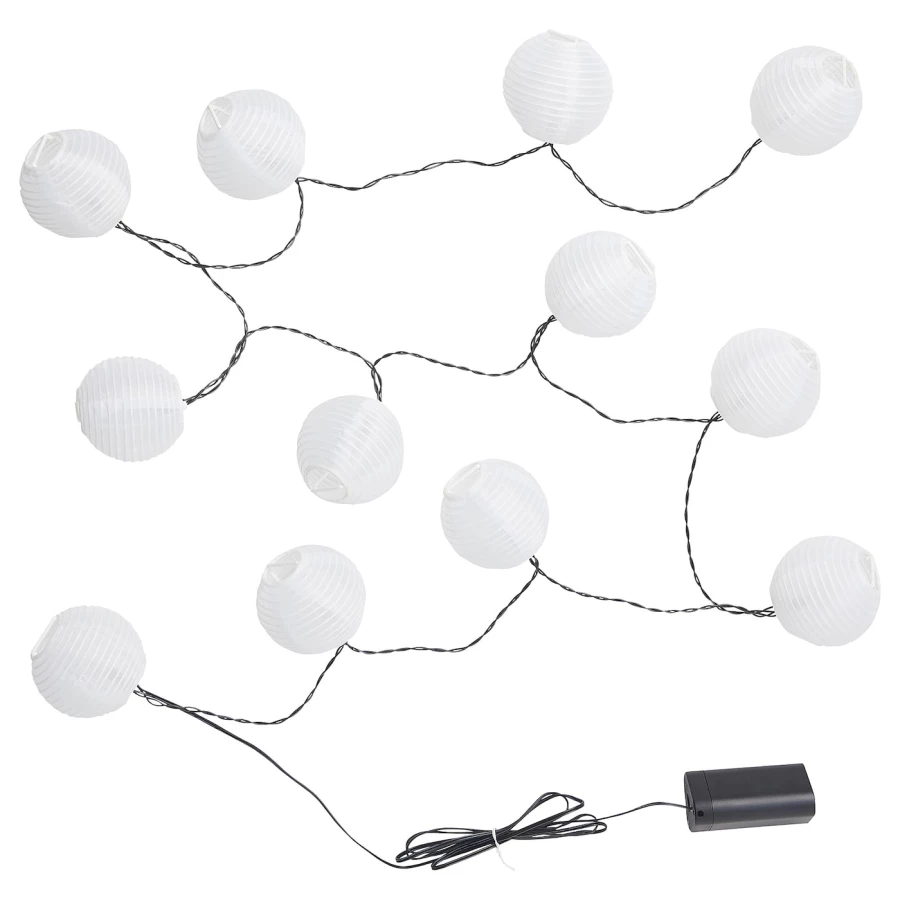 Светодиодная гирлянда - IKEA SOLVINDEN, 12 ламп, белый, СОЛВИНДЕН ИКЕА (изображение №1)