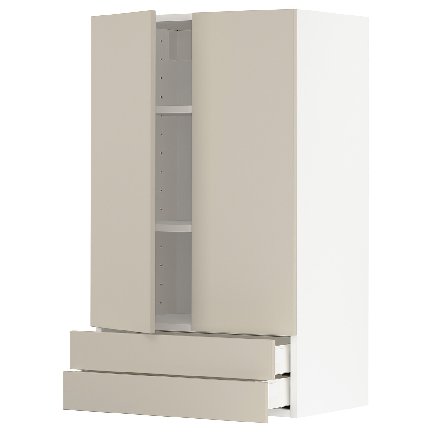 Шкаф  -  METOD / MAXIMERA IKEA/  МЕТОД/МАКСИМЕРА ИКЕА, 100х60 см, белый/бежевый