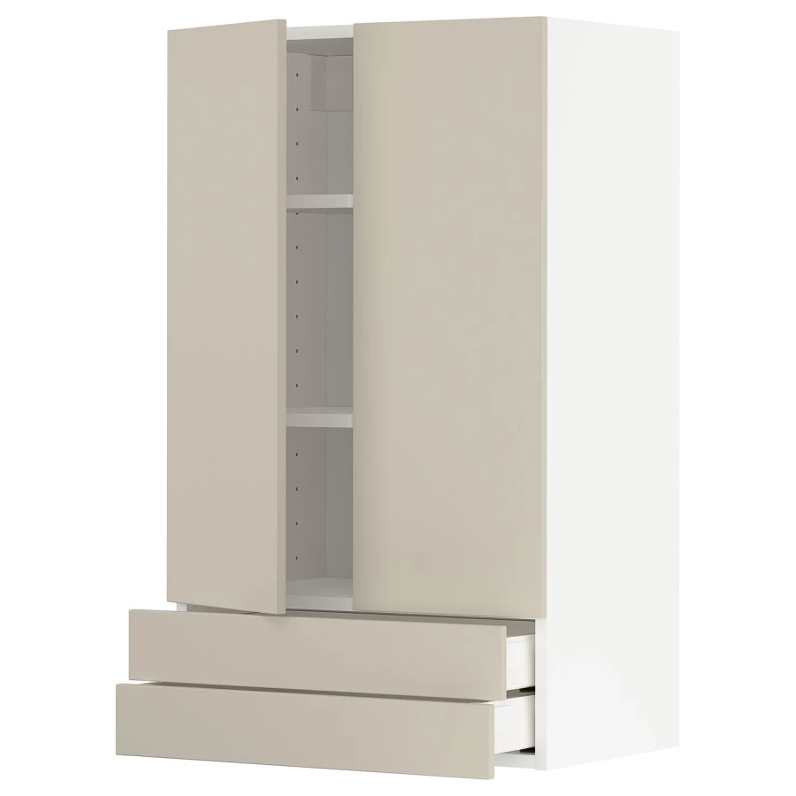 Шкаф  -  METOD / MAXIMERA IKEA/  МЕТОД/МАКСИМЕРА ИКЕА, 100х60 см, белый/бежевый (изображение №1)