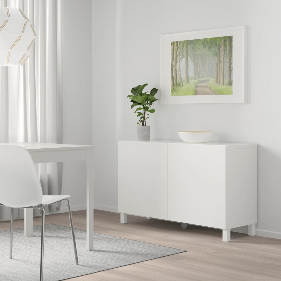Комбинация для хранения - IKEA BESTÅ/BESTA/ БЕСТА/БЕСТО ИКЕА, 120x42x74 см, белый, (изображение №6)