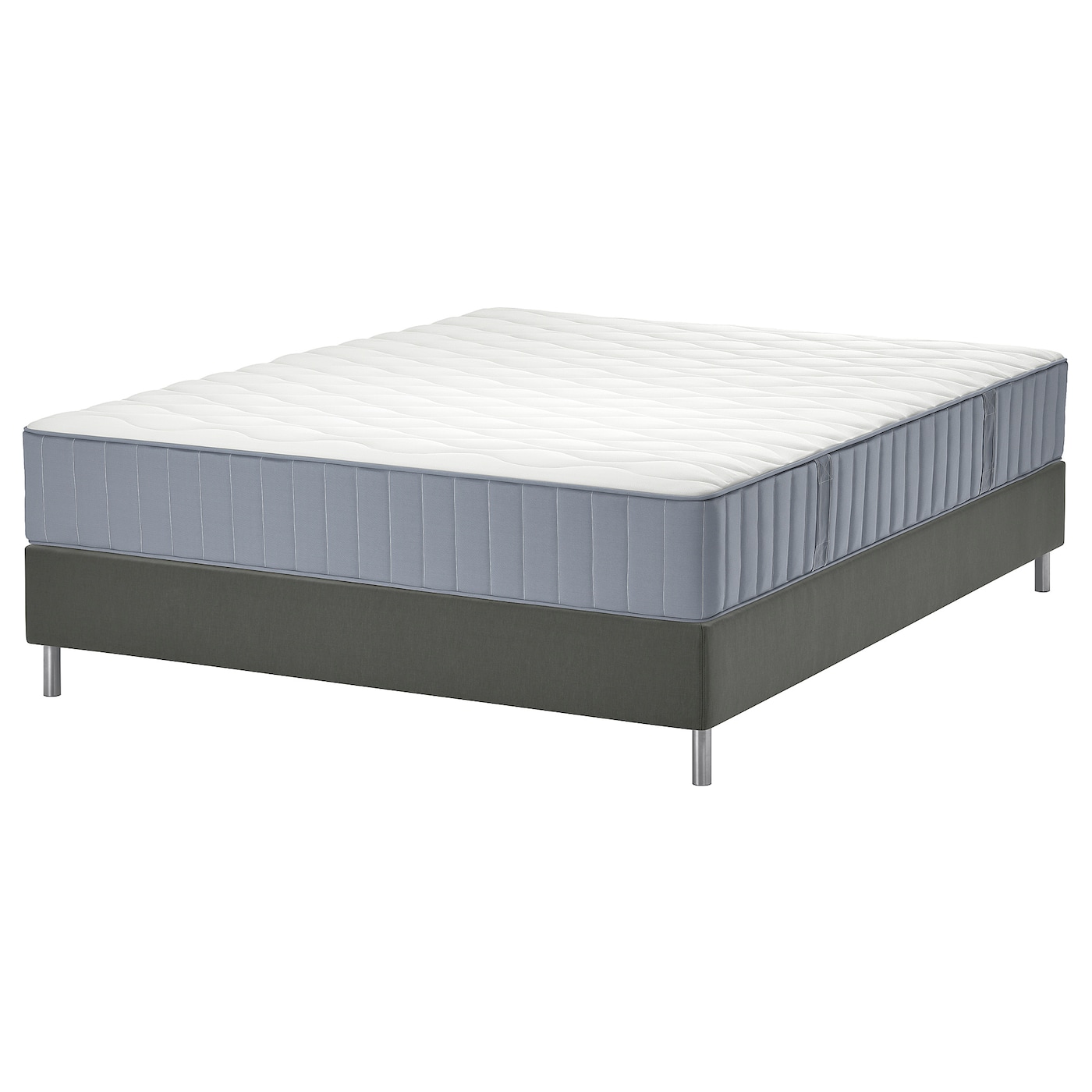 Кровать - LYNGÖR / LYNGОR IKEA/ ЛЮНГЕРЬ ИКЕА, 140х200 см, серый