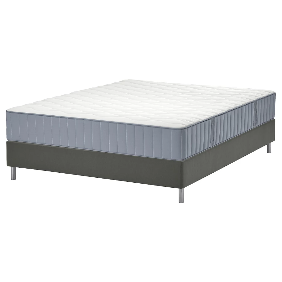 Кровать - LYNGÖR / LYNGОR IKEA/ ЛЮНГЕРЬ ИКЕА,  140х200 см, серый (изображение №1)