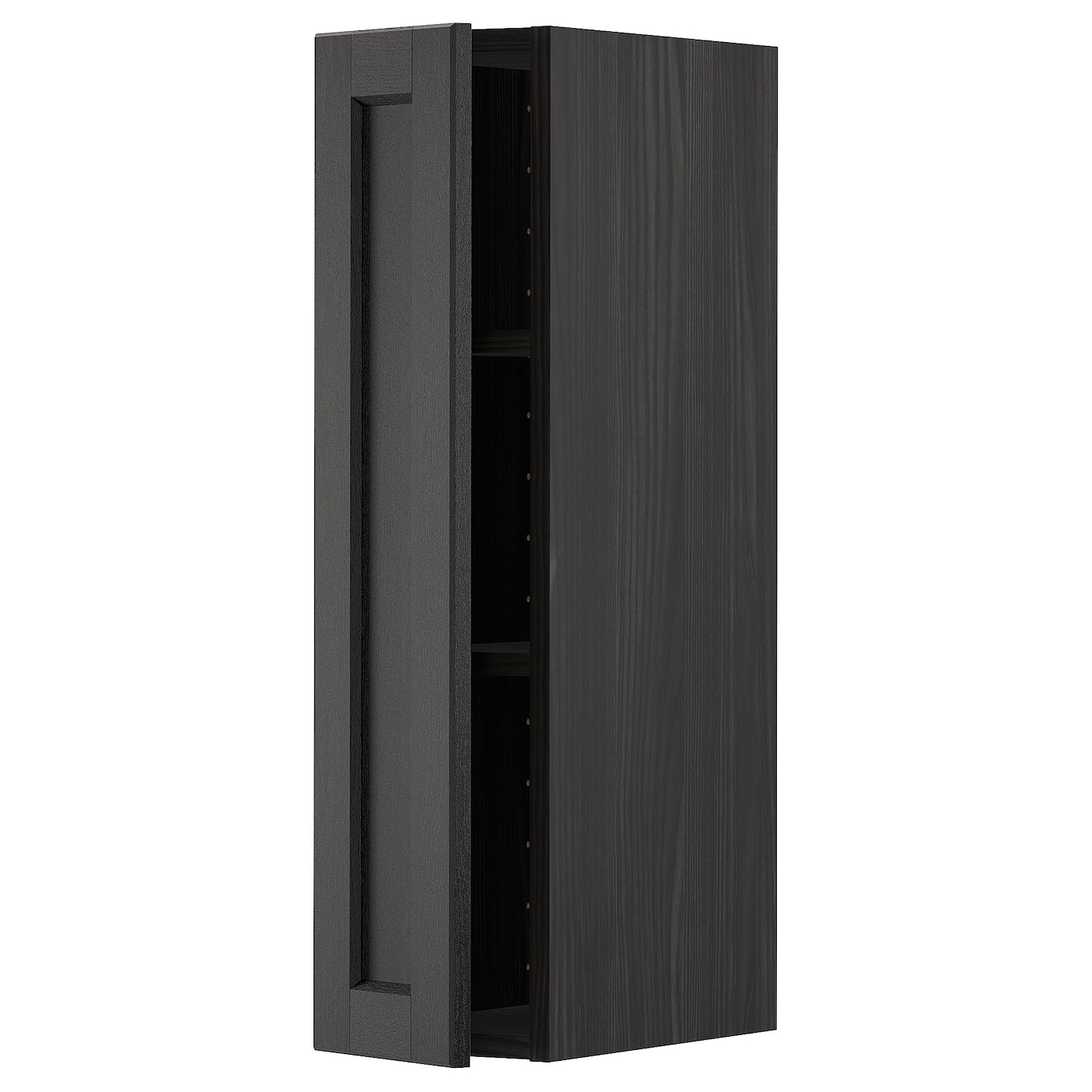 Навесной шкаф с полкой - METOD IKEA/ МЕТОД ИКЕА, 80х20 см, черный