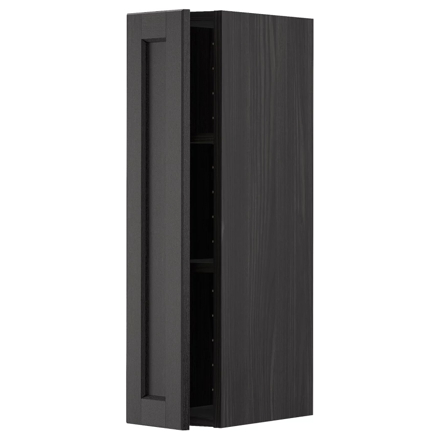 Навесной шкаф с полкой - METOD IKEA/ МЕТОД ИКЕА, 80х20 см, черный (изображение №1)