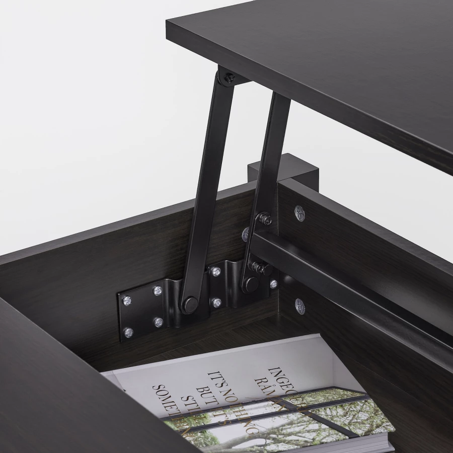 Журнальный стол - IKEA ИКЕА TRULSTORP, 115x70 см, черно-коричневый (изображение №5)