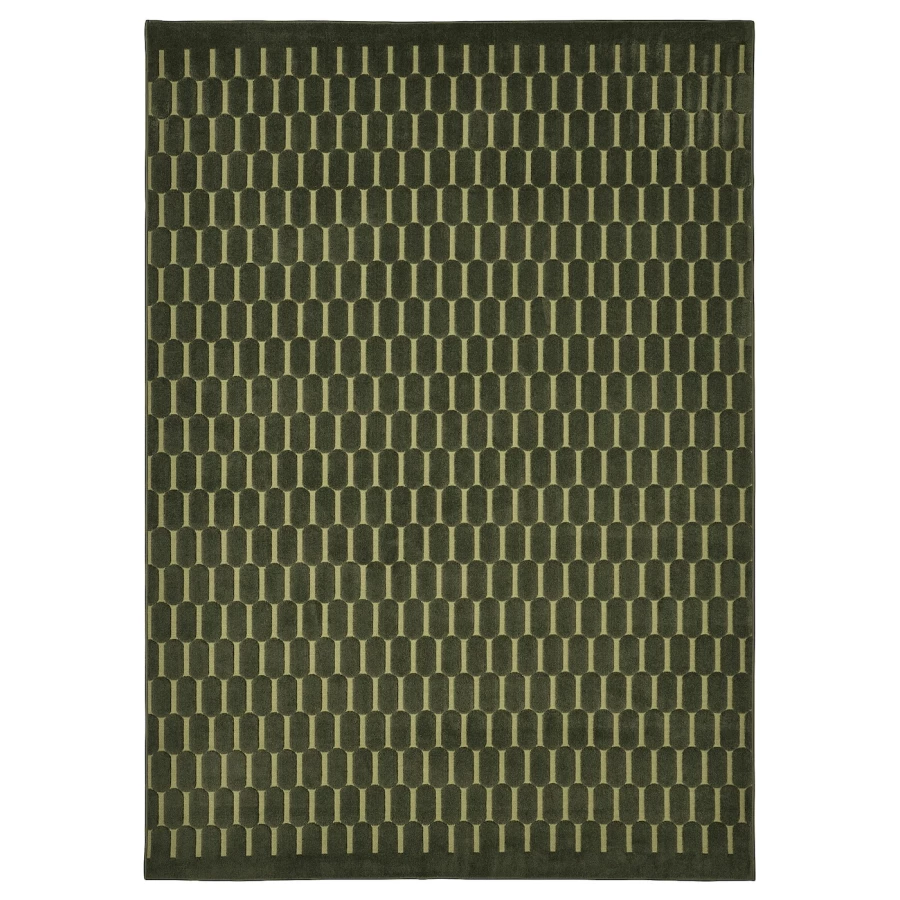 Ковер - IKEA NÖVLING/NОVLING/НОВЛИНГ ИКЕА, 195х128 см, зеленый (изображение №1)
