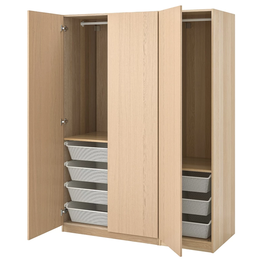 Шкаф - IKEA PAX/FORSAND/ПАКС/ФОРСАНД ИКЕА, 150х60х201,2 см, светло-коричневый (изображение №1)