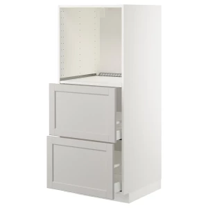 Напольный шкаф - IKEA METOD MAXIMERA, 148x61,9x60см, белый/светло-серый, МЕТОД МАКСИМЕРА ИКЕА