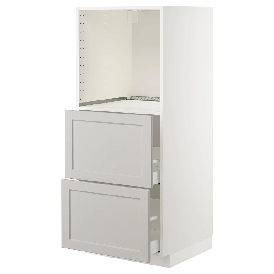 Напольный шкаф  - IKEA METOD MAXIMERA, 148x61,9x60см, белый/светло-серый, МЕТОД МАКСИМЕРА ИКЕА (изображение №1)