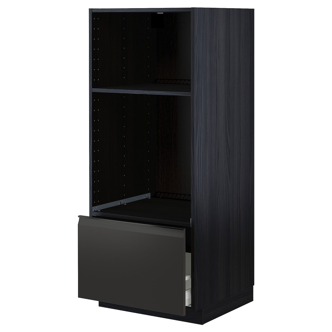 Напольный шкаф с выдвижным ящиком  - IKEA METOD MAXIMERA, 148x61,6x60см, черный, МЕТОД МАКСИМЕРА ИКЕА