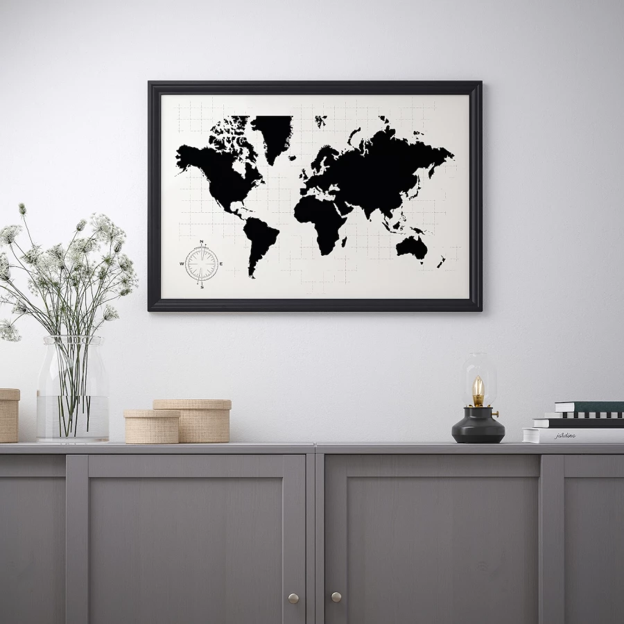 Постер - IKEA BILD, 91х61 см, «Карта мира», БИЛЬД ИКЕА (изображение №3)
