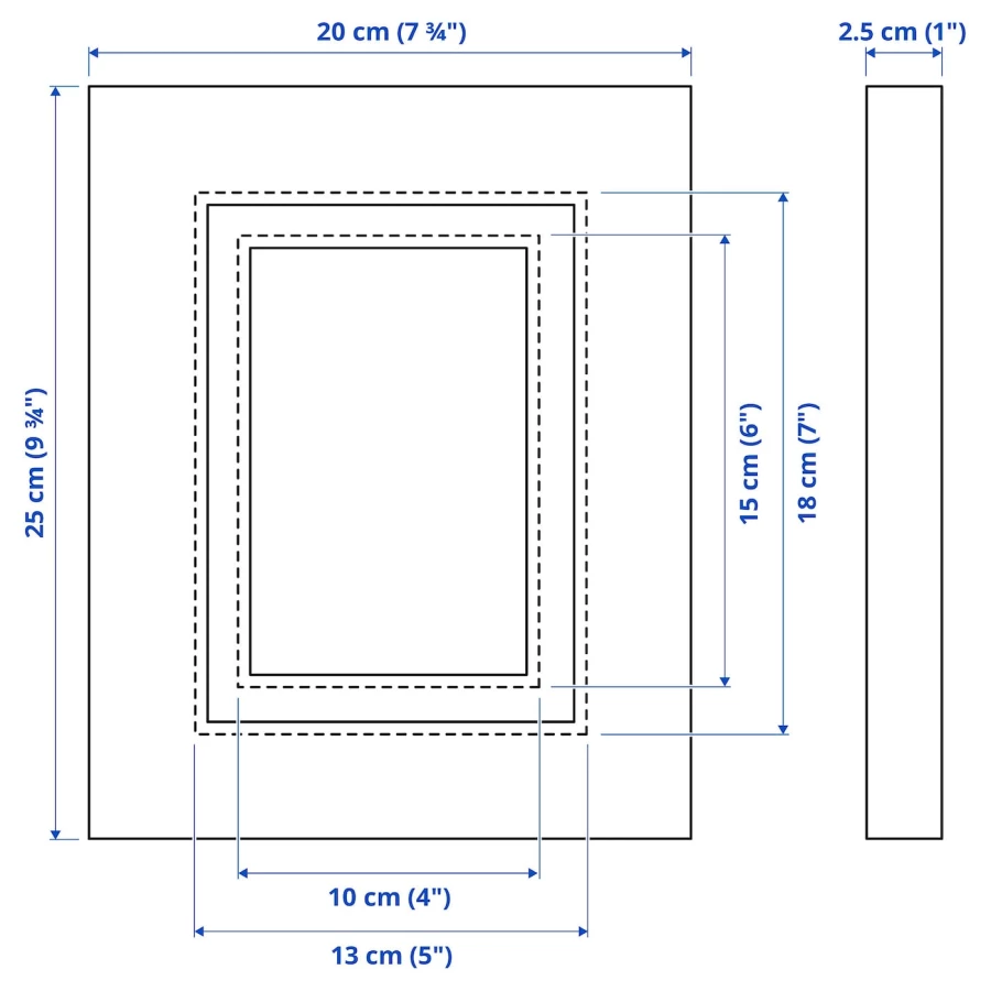Рамка - IKEA EDSBRUK, 13х18 см, белый, ЭДСБРУК ИКЕА (изображение №4)