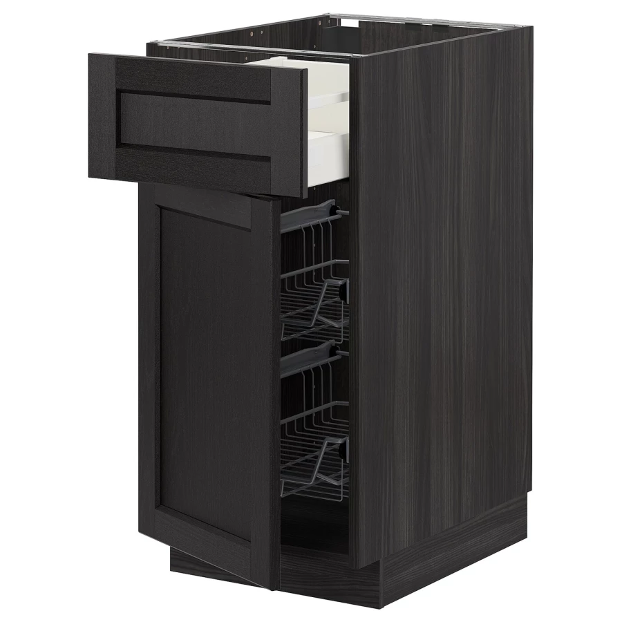 Напольный шкаф  - IKEA METOD, 88x62x40см, черный, МЕТОД ИКЕА (изображение №1)