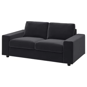 Диван 2-местный - IKEA VIMLE, 185х98х83 см, черный, ВИМЛЕ ИКЕА