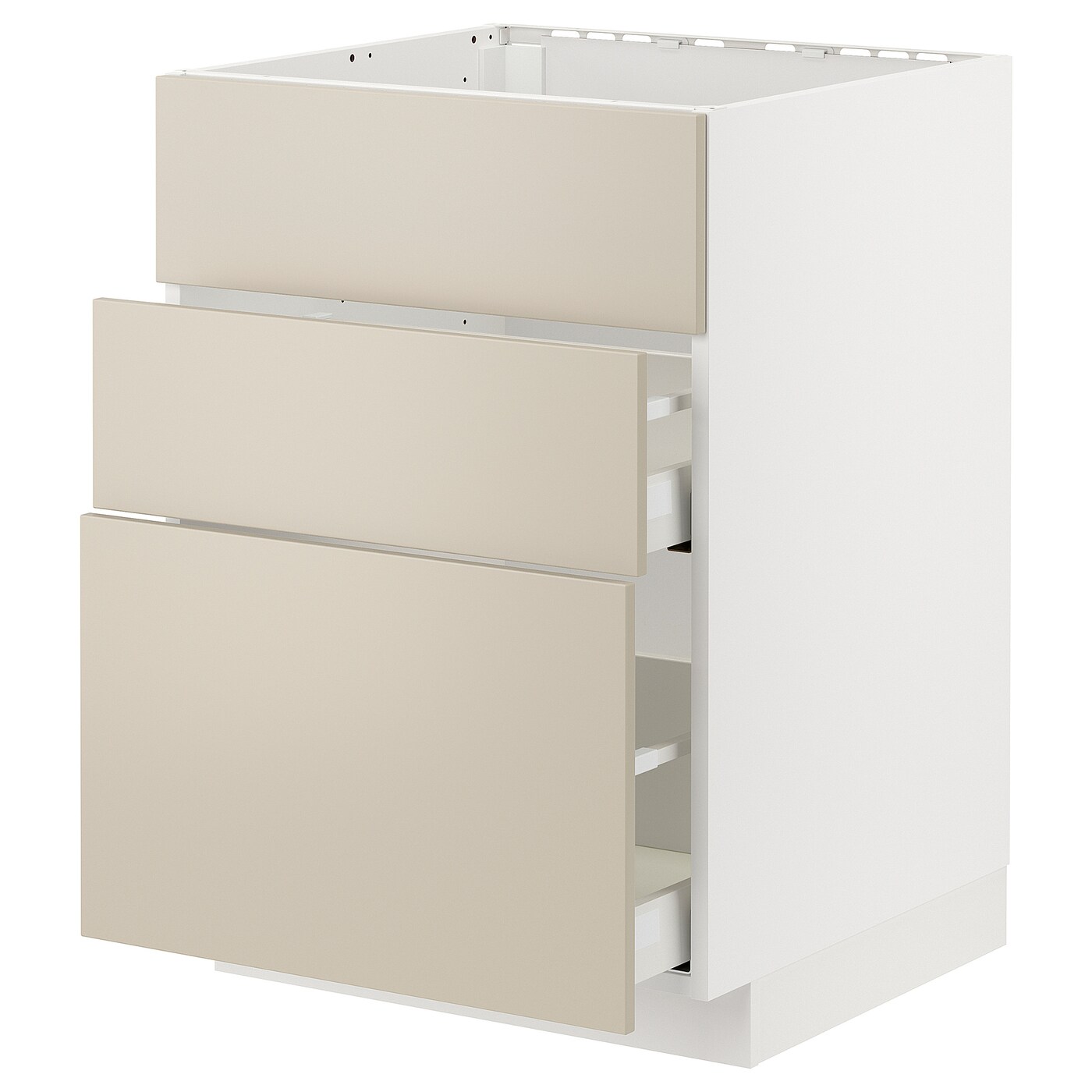 Напольный шкаф - IKEA METOD MAXIMERA, 62x80x60см, белый/бежевый, МЕТОД МАКСИМЕРА ИКЕА