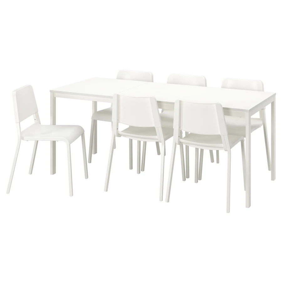 Кухонный стол - VANGSTA/TEODORES IKEA/ ВАНГСТА /ТЕОДОРЕ ИКЕА, 120х180 см, белый (изображение №1)