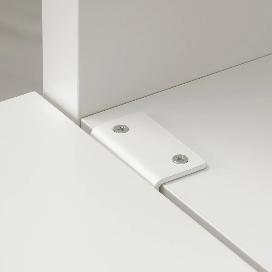 Соединительное крепление - STEGFEL  IKEA/ СТЕГФЕЛЬ ИКЕА,  2 шт, белый (изображение №2)