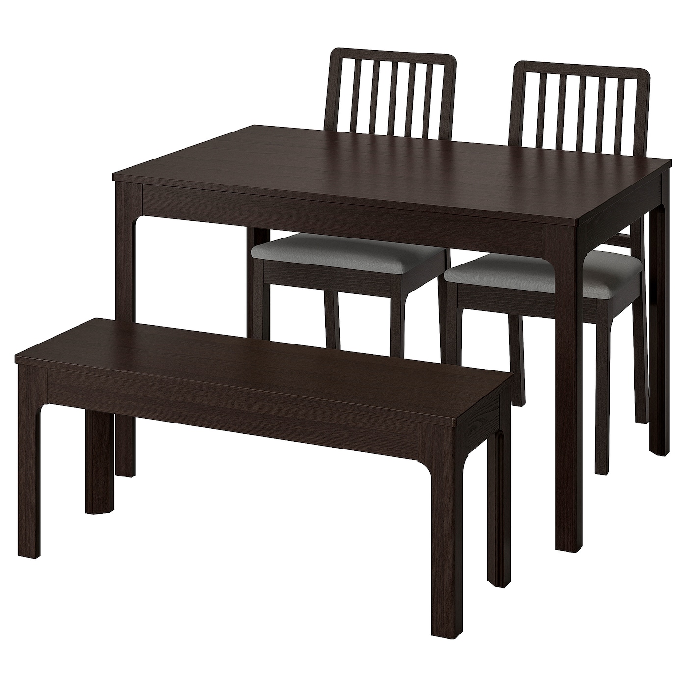 Стол и 2 скамейки - EKEDALEN / EKEDALEN IKEA/ ЭКЕДАЛЕН ИКЕА, 180/120 см, коричневый