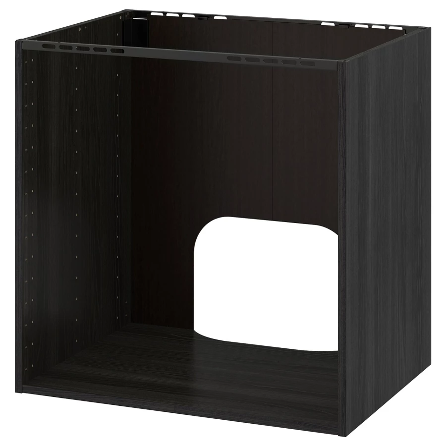 Шкаф для духовки и мойки - METOD IKEA/МЕТОД ИКЕА, 80х80 см, черный (изображение №1)