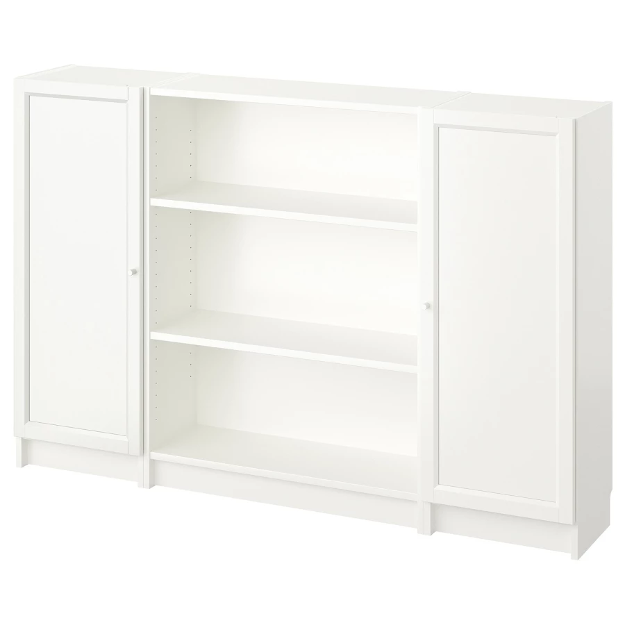 Открытый книжный шкаф - BILLY IKEA/БИЛЛИ ИКЕА, 30х160х106 см, белый (изображение №1)