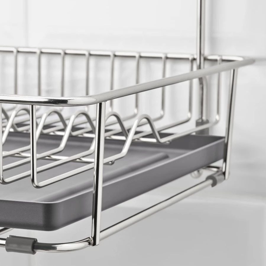 Сушилка для посуды - IKEA HULTARP, 39х30х37 см, никелированная, ГУЛЬТАРП ИКЕА (изображение №3)