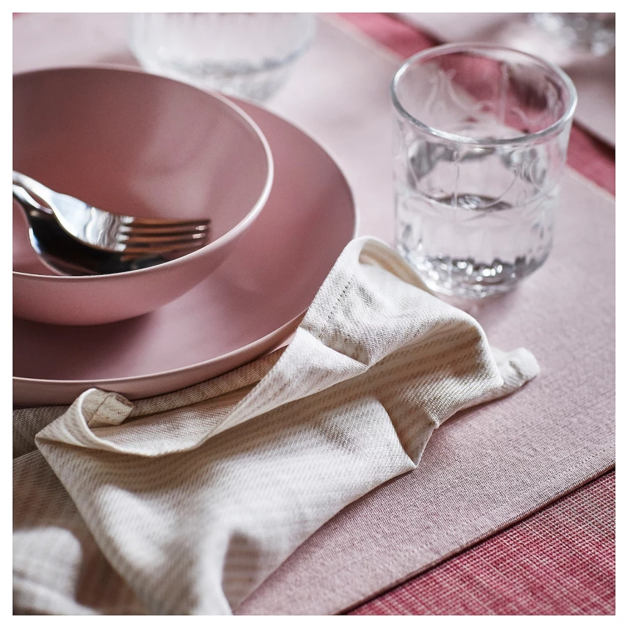 Набор тарелок, 4 шт. - IKEA FÄRGKLAR/FARGKLAR, 23 см, светло-розовый, ФЭРГКЛАР ИКЕА (изображение №5)