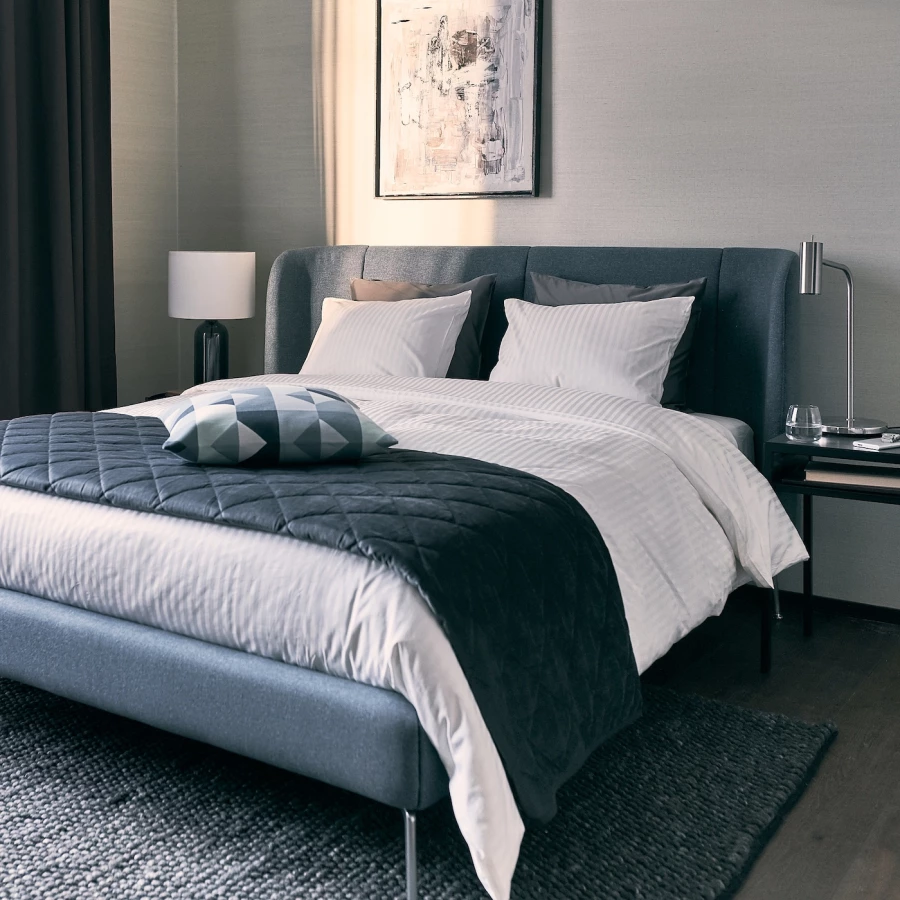 Двуспальная кровать - IKEA TUFJORD, 200х160 см, синий, ТУФЙОРД ИКЕА (изображение №3)