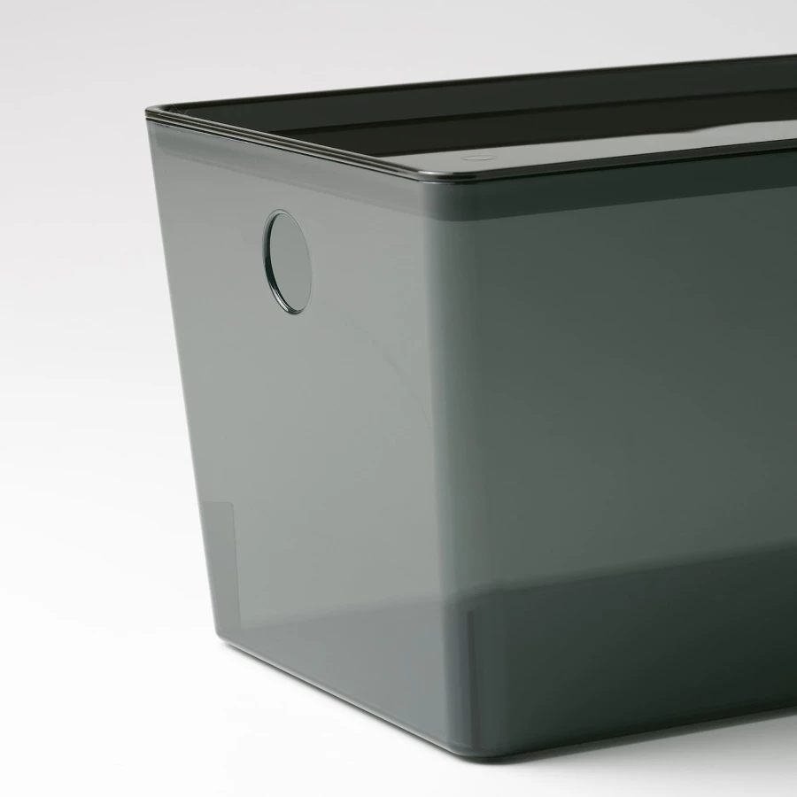 Коробка с крышкой - KUGGIS IKEA/  КУГГИС ИКЕА, 18x26x15 см, черный (изображение №5)