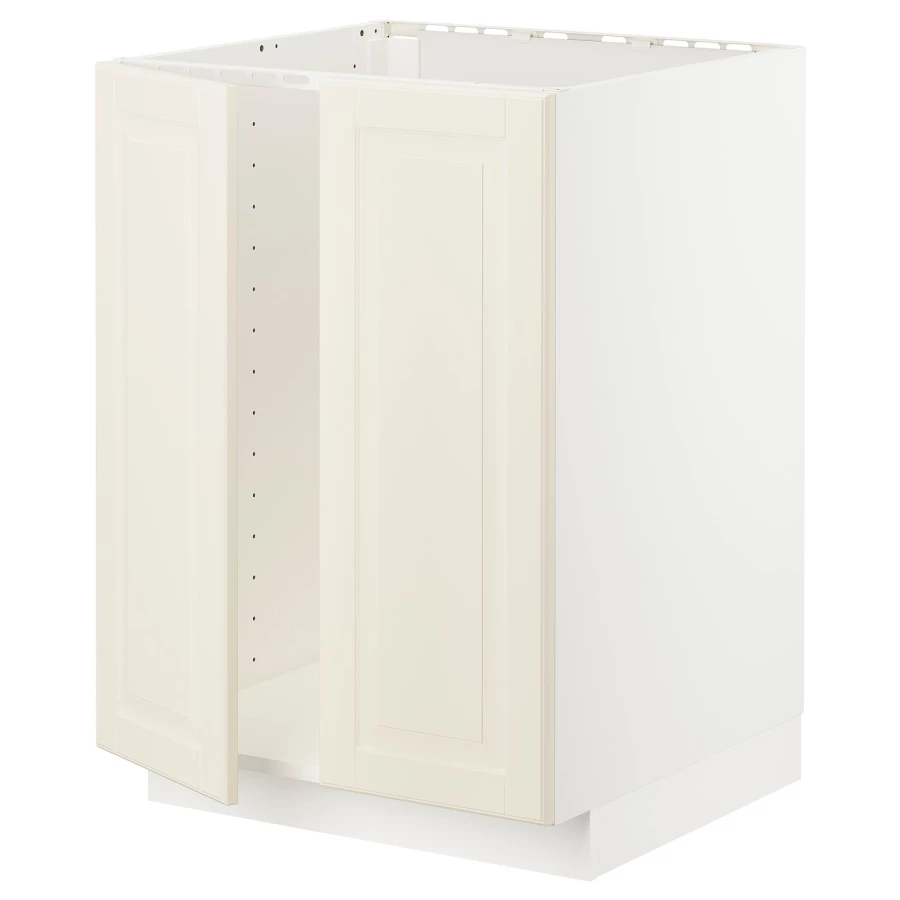 Шкаф под раковину/2 дверцы - METOD IKEA/ МЕТОД ИКЕА, 88х60  см,  белый/бежевый (изображение №1)