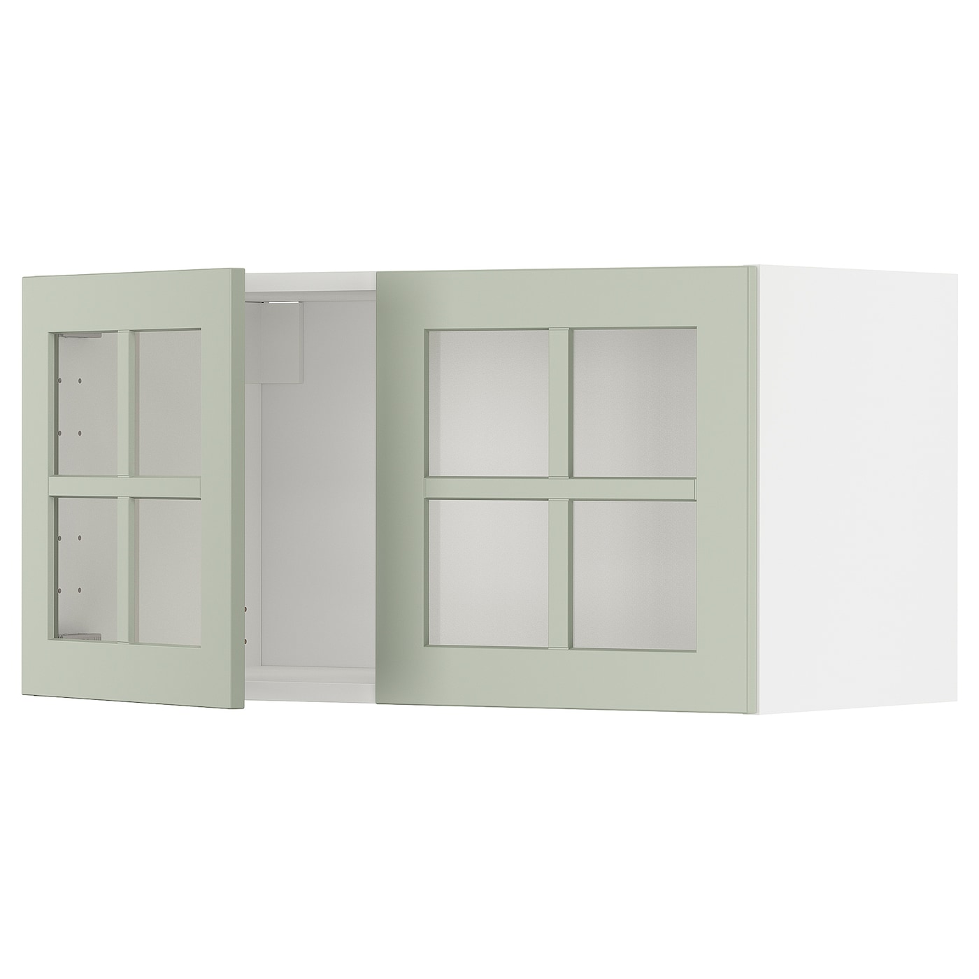 Навесной шкаф - METOD  IKEA/  МЕТОД ИКЕА, 40х80 см, белый/зеленый