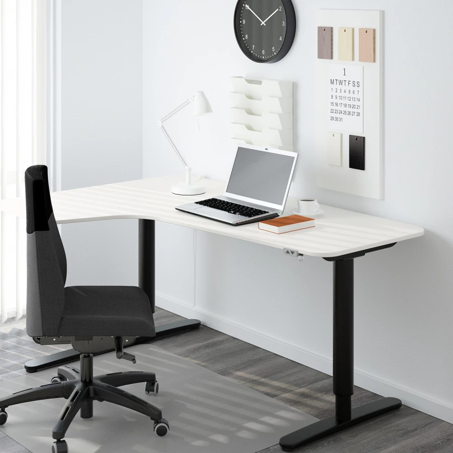 Левая угловая столешница - IKEA BEKANT/БЕКАНТ ИКЕА, 160х110х1,6 см, белый (изображение №2)