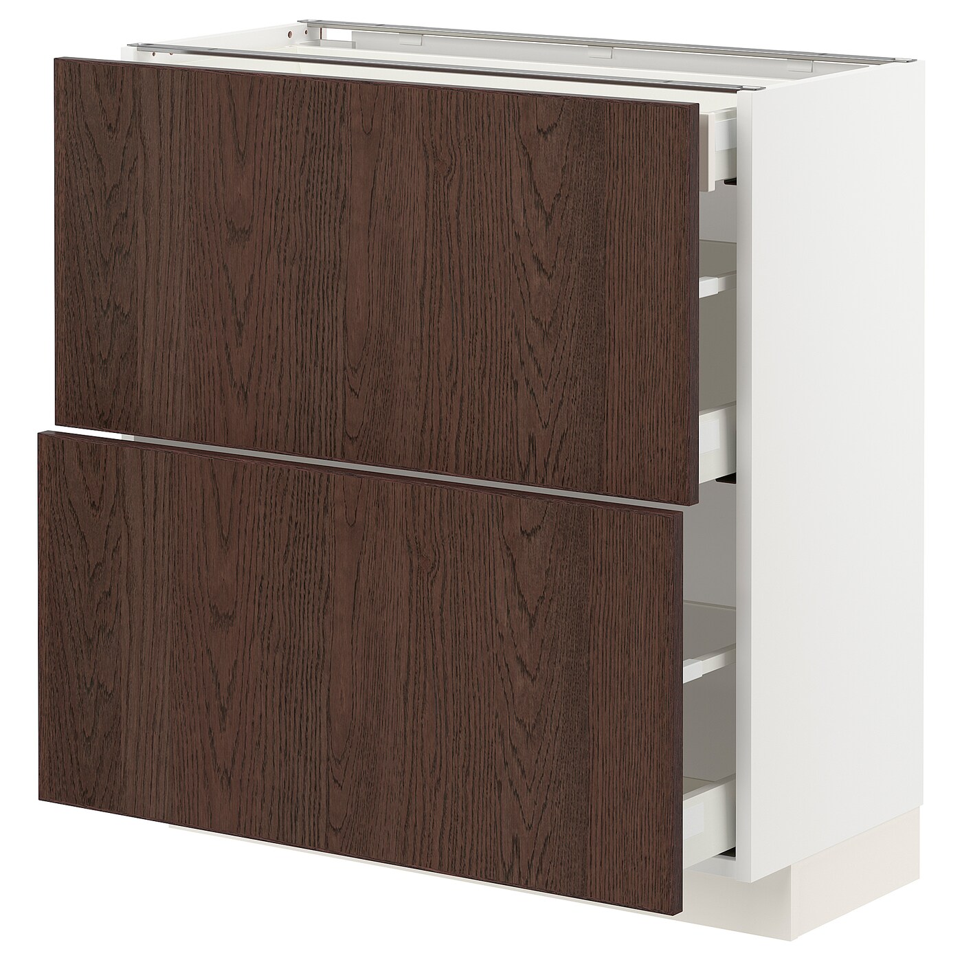 Напольный кухонный шкаф  - IKEA METOD MAXIMERA, 88x39x80см, белый/темно-коричневый, МЕТОД МАКСИМЕРА ИКЕА