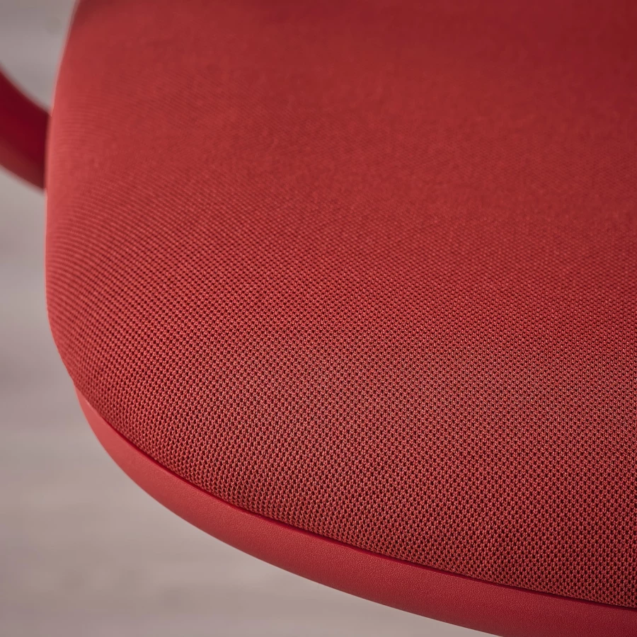 Офисный стул с подлокотниками - IKEA SMÖRKULL/SMORKULL/СМЁРКУЛЛ ИКЕА, 104х66х59 см, красный (изображение №9)
