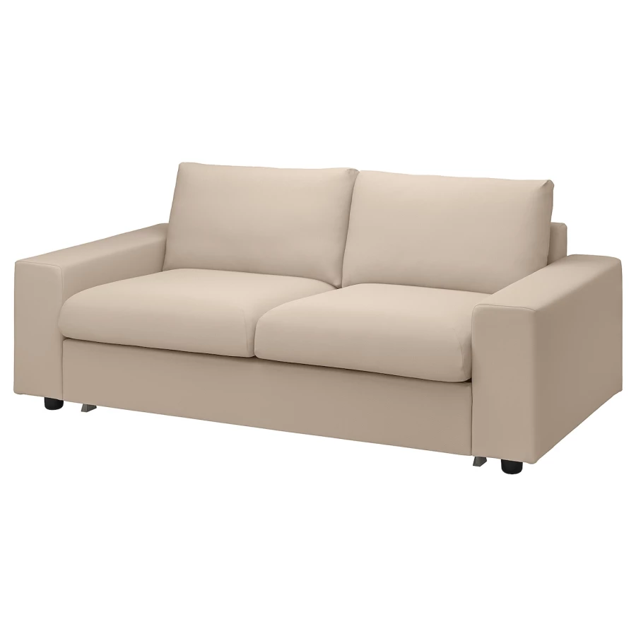 2-местный диван с широкими подлокотниками/Халларп средний серый - IKEA VIMLE, 98x204см, бежевый, ВИМЛЕ ИКЕА (изображение №2)