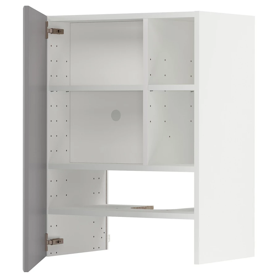 Навесной шкаф - METOD IKEA/ МЕТОД ИКЕА, 80х60 см, белый/серый (изображение №1)