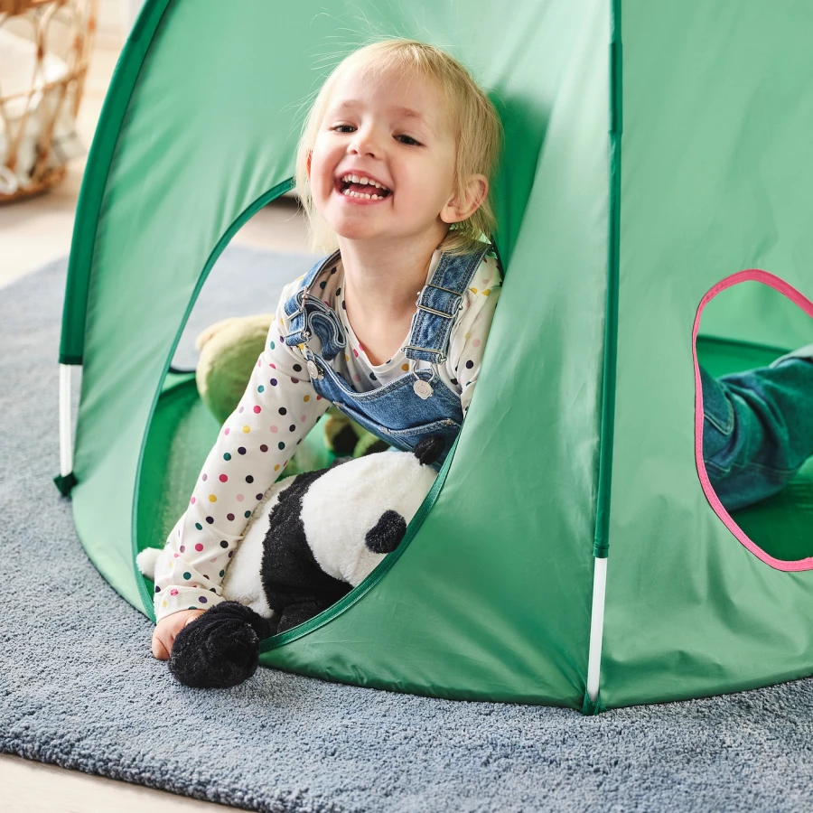 Детская палатка - IKEA DVARGMAS/ДВАРГМАС ИКЕА, 80х98 см, салатовый (изображение №3)