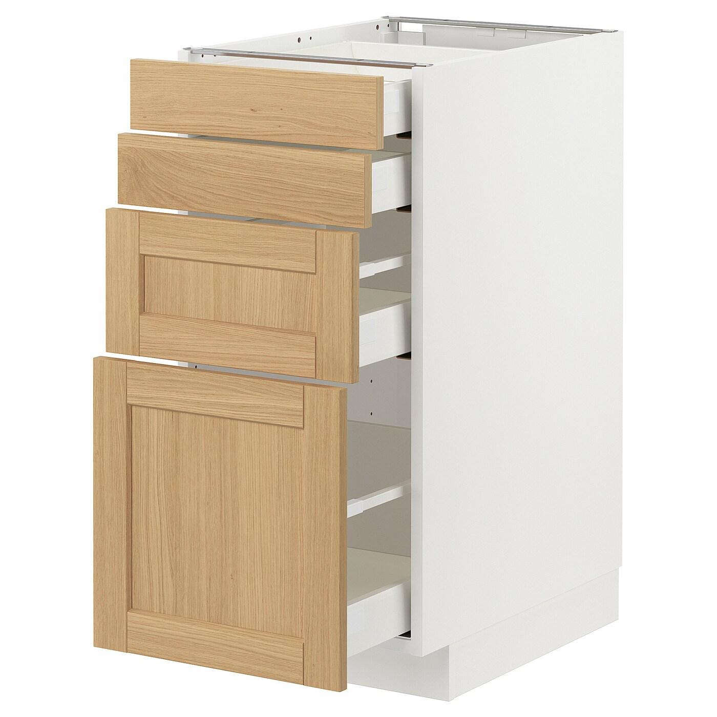 Навесной шкаф - METOD / MAXIMERA IKEA/ МЕТОД/ МАКСИМЕРА ИКЕА,  40х60 см, белый/ под беленый дуб