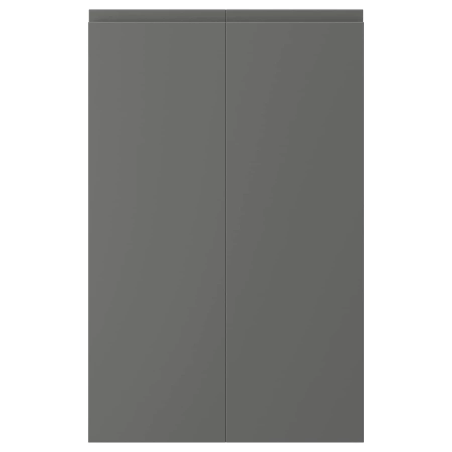 Дверца (правая), 2 шт. - IKEA VOXTORP, 80х25 см, темно-серый, ВОКСТОРП ИКЕА (изображение №1)