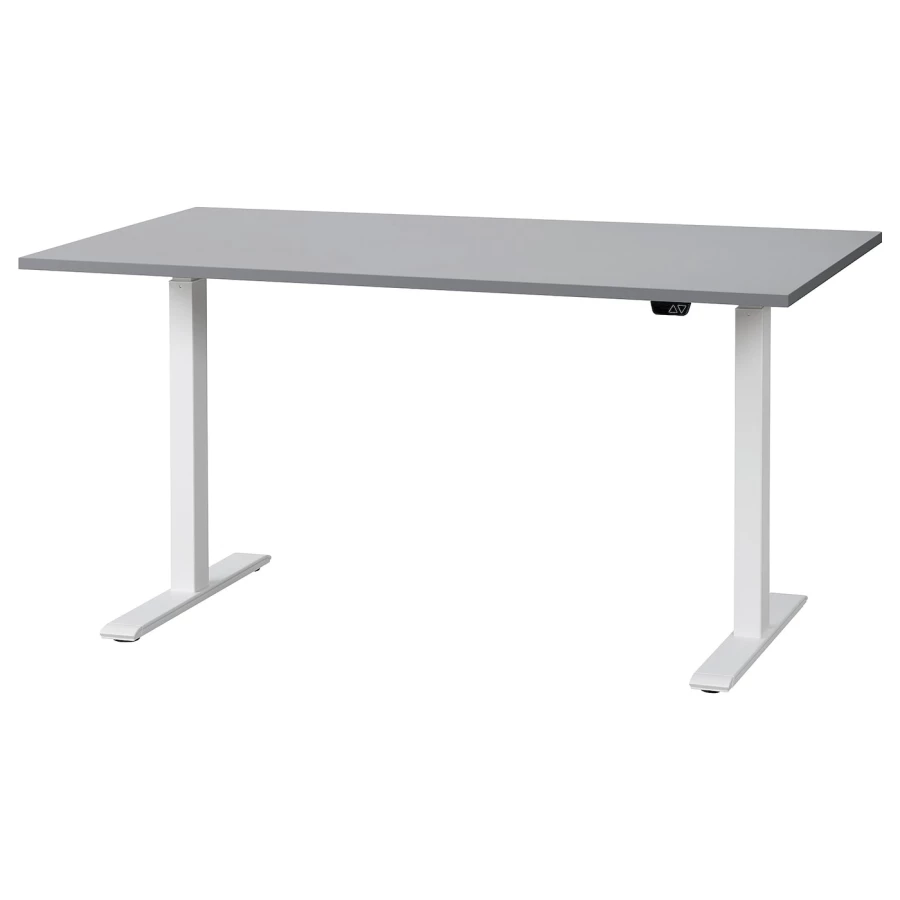 Письменный стол  - IKEA RODULF /РОДУЛЬФ  ИКЕА, 140х80 см, белый/серый (изображение №1)