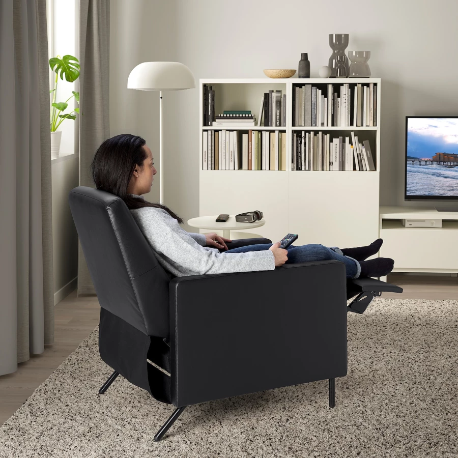 Кресло - IKEA GISTAD, 66х84х96 см, черный, ГИСТАД ИКЕА (изображение №5)