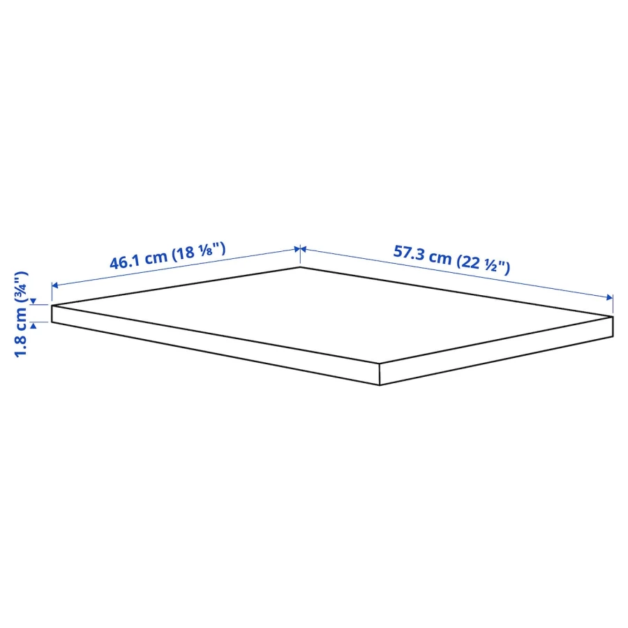 Полка - IKEA KOMPLEMENT/КОМПЛЕМЕНТ ИКЕА, 50х58 см, светло-коричневый (изображение №4)