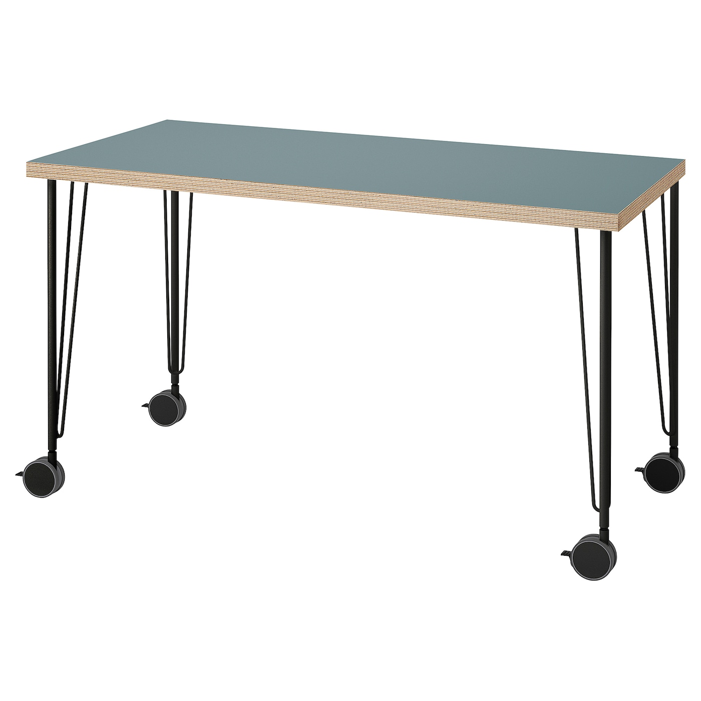 Письменный стол - IKEA LAGKAPTEN, 120х60 см, серый/черный, ЛАГКАПТЕН ИКЕА