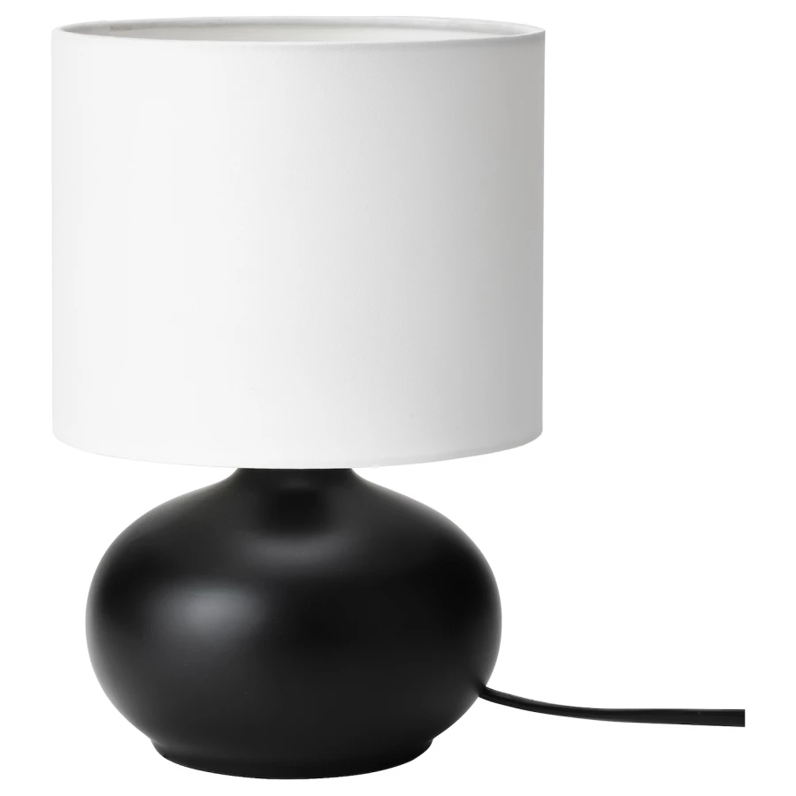 Лампа - TVÄRFOT / TVАRFOT IKEA/ТВАРФОТ ИКЕА, 22 см, белый/черный (изображение №1)