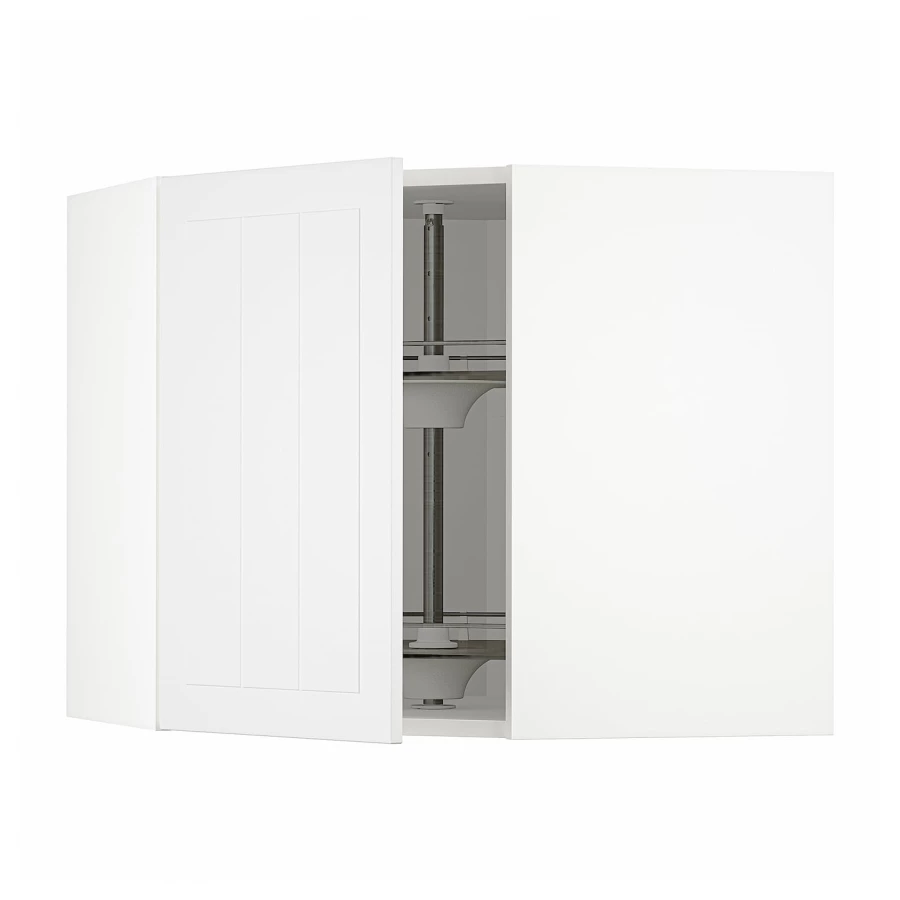Угловой навесной шкаф с каруселью - METOD  IKEA/  МЕТОД ИКЕА, 60х68 см, белый (изображение №1)