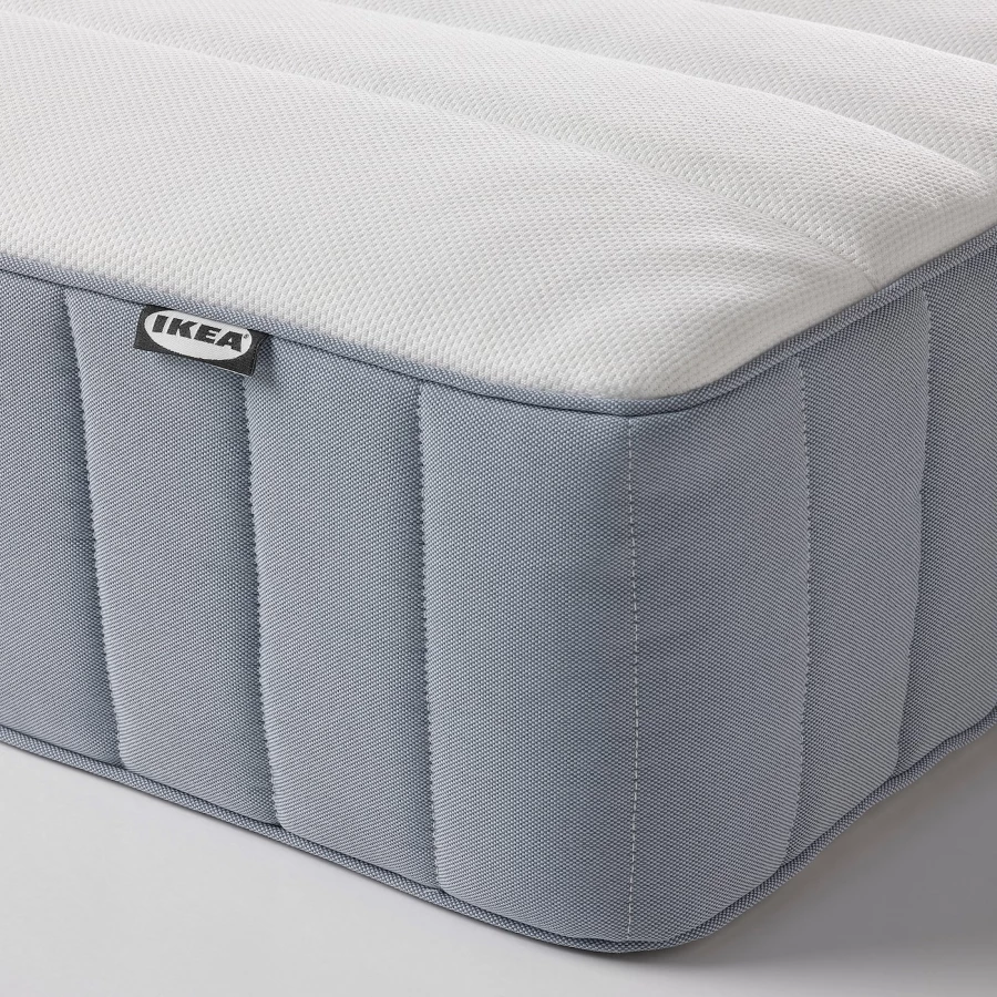 Континентальная кровать - IKEA ESPEVÄR/VALEVÅG/ESPEVAR/VALEVAG, 200х160 см, матрас жесткий/средне-жесткий, белый, ЭСПЕВАР/ВАЛЕВОГ ИКЕА (изображение №4)